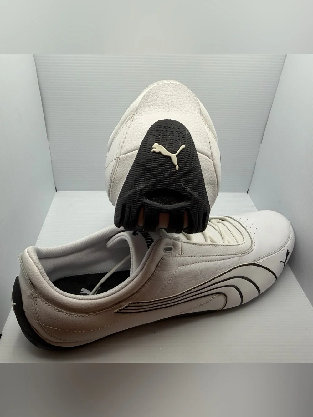 Puma ecoOrthoLite Men’s White Leather Lace-Up Sneakers